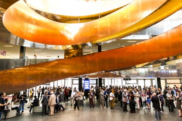 Participants arriving at the 2019 Ecsite Conference hosted by Experimentarium in Copenhagen