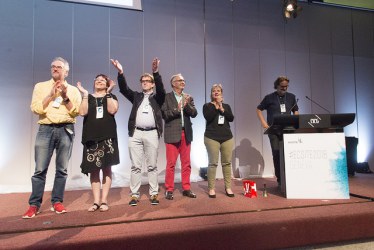 Closing ceremony of the 2018 Ecsite Conference, Geneva, Switzerland © Ecsite / Natural History Museum of Geneva / Olivier Miche or Philippe Wagneur