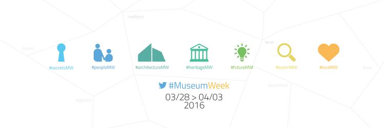 #MuseumWeek 2016 daily hashtags