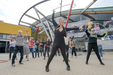 Life provided the public with free hula hooping lessons for the National Day of Play