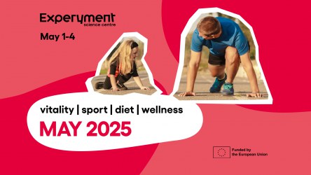 Poster for May 2025 event in Experyment Science Centre