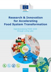 Cover page of the booklet 'Research and Innovation for Accelerating Food System Transformation'