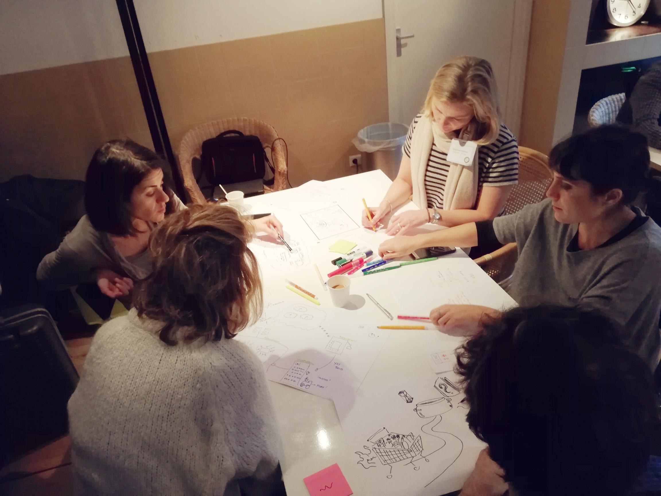 City and Policy Lab representatives work together during the third FIT4FOOD2030 training, Amsterdam, 27 November 2018. 