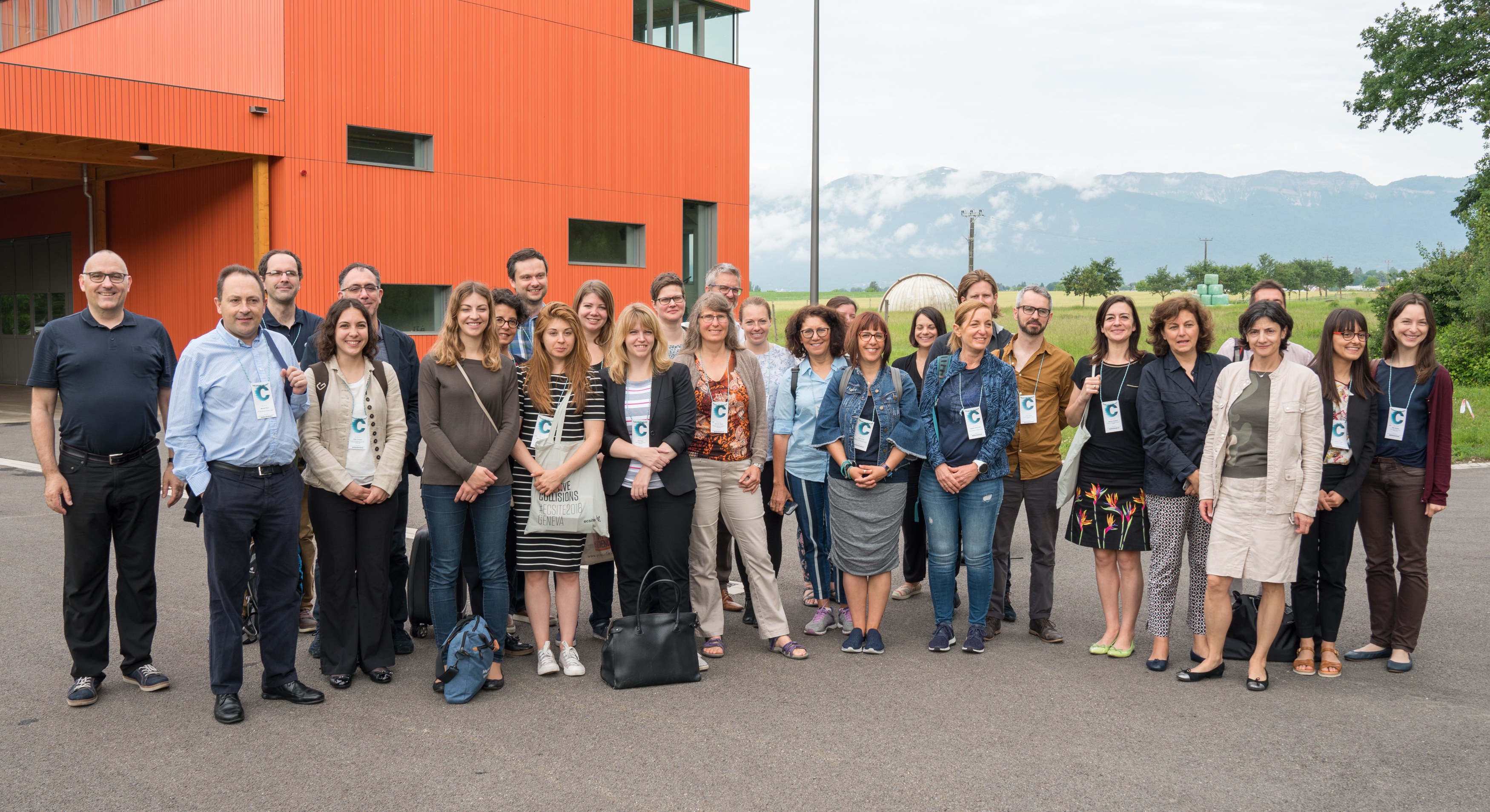 Participants to the Ecsite Space Group pre-conference workshop visit the Observatory at Sauverny, Department of Astronomy, University of Geneva. Copyright Sylviane Blum CSH University of Bern