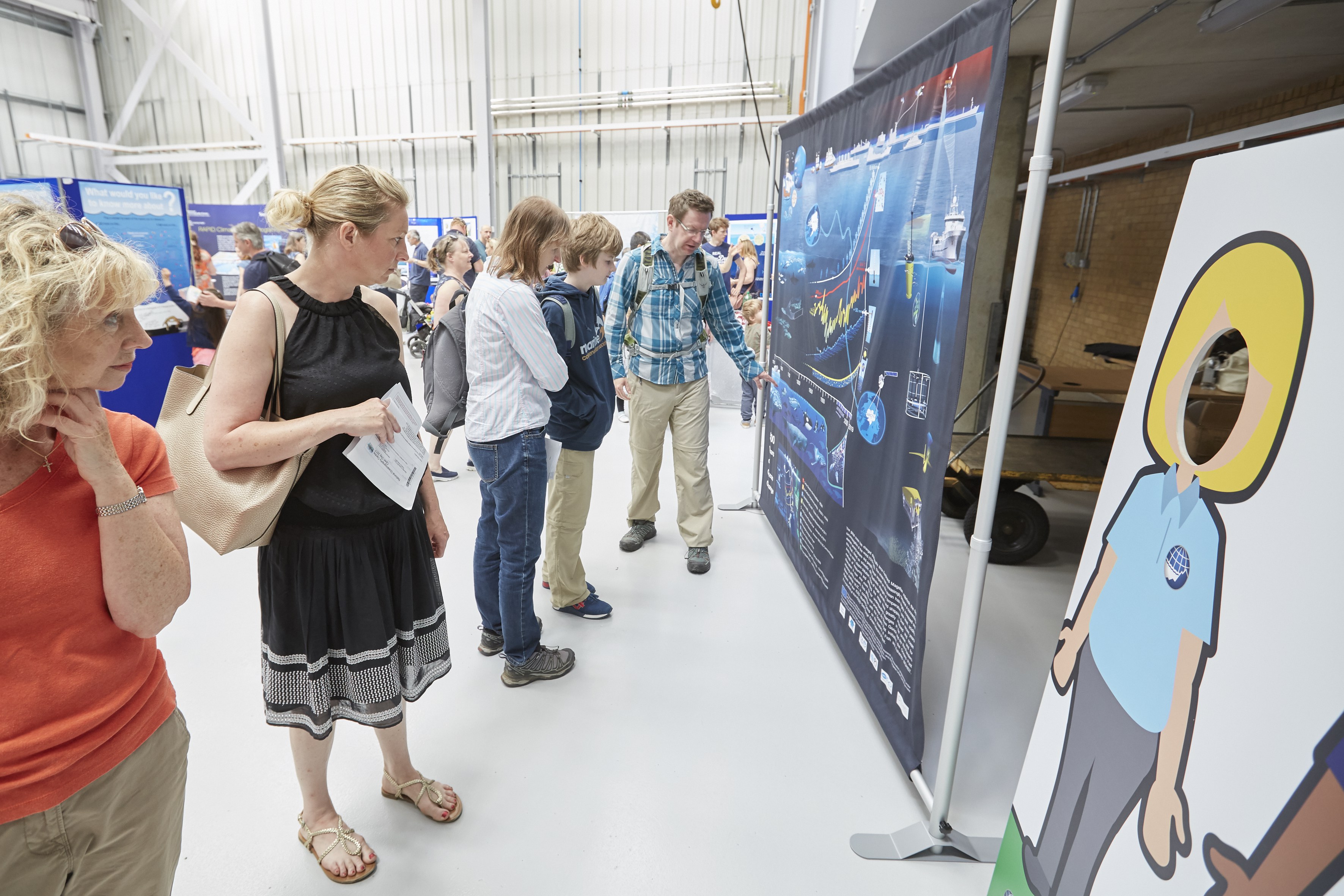 The “500 years of Ocean change” infographic on display at the National Oceanography Centre in Southampton, 3 June 2017. Photo courtesy of the National Oceanography Centre. 