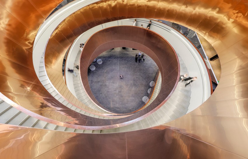 Experimentarium's iconic Helix Staircase. © Adam Mørk, Experimentarium