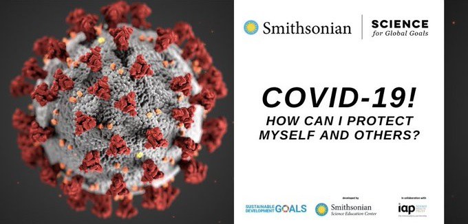 "Covid-19! How can I protect myself and others?" Credit: @SmithsonianScie on Twitter