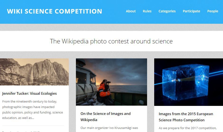 Screen grab: Wiki Science Competition website