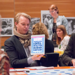 Participants at the NANO2ALL Multi-stakeholder Dialogue held in Trollhattan (Sweden) by Innovatum Science Center take on different roles during a Scenario Exploration System session on the use of nanotechnology in medicine, 23 November 2017.