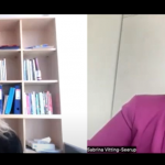 Screenshot of Marianne and Sabrina on their online video call