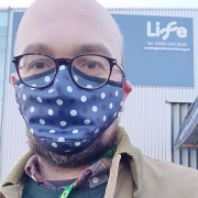 Photo of Andy Lloyd outside the Centre for Life, Newcastle upon Tyne