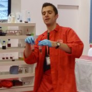 Andy McLeod presenting Blood Lab Workshop, Saudi Arabia 2015