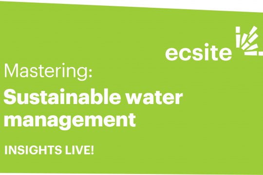 Green coloured square with the words "mastering sustainable water management - Insights Live"